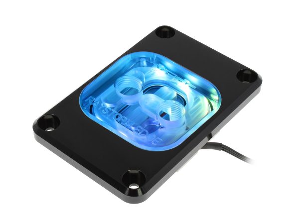 XSPC RayStorm EDGE aRGB CPU Waterblock AMD AM4 / AM5 – Black