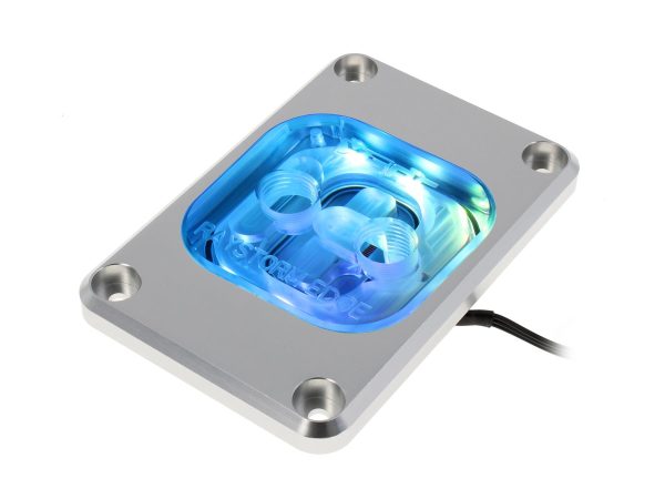 XSPC RayStorm EDGE aRGB CPU Waterblock AMD AM4 / AM5 – Silver