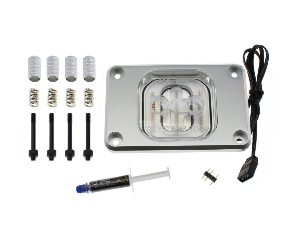 XSPC RayStorm EDGE aRGB CPU Waterblock AMD AM4 / AM5 - Silver
