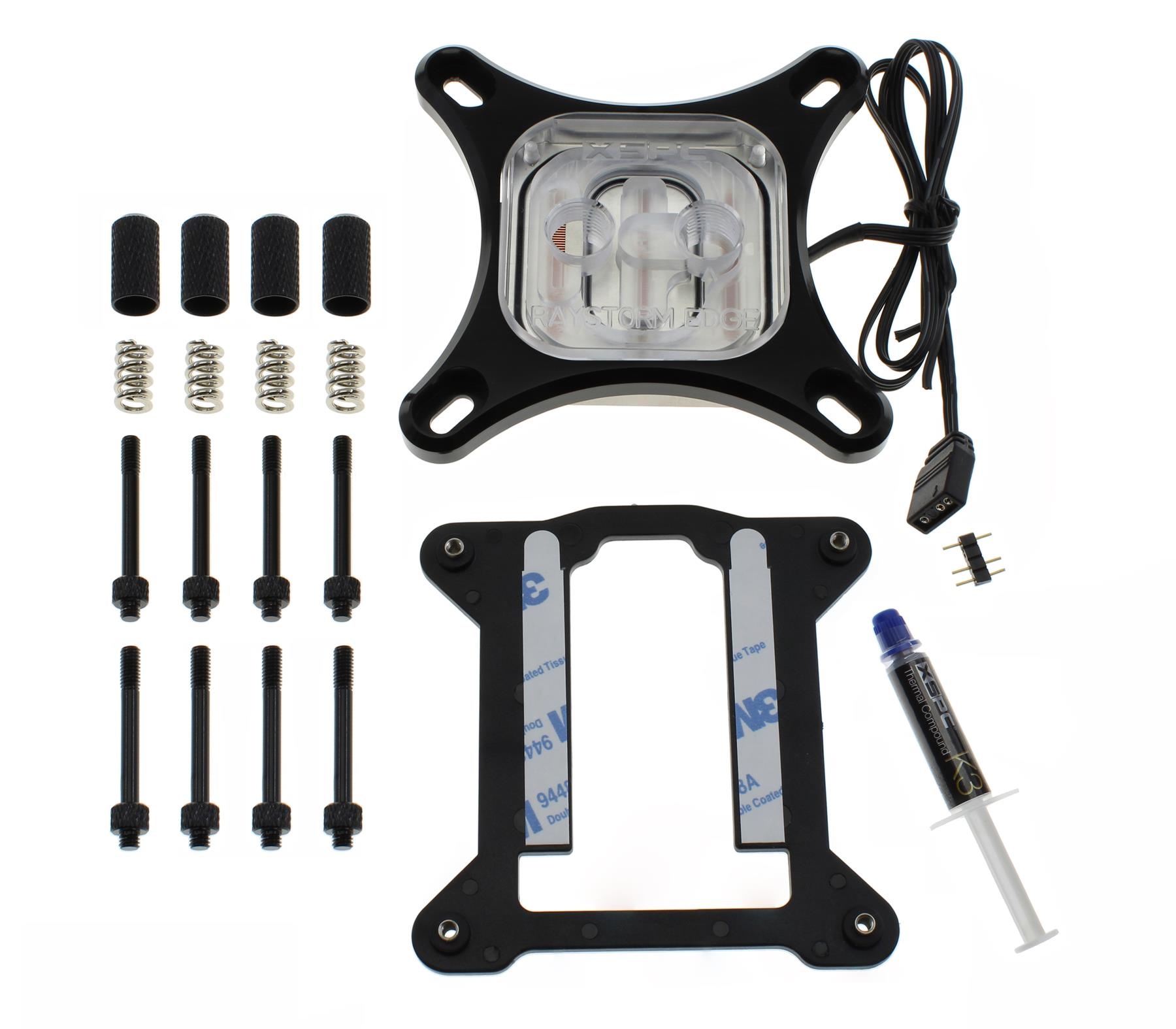 XSPC RayStorm EDGE aRGB CPU Waterblock INTEL - Black