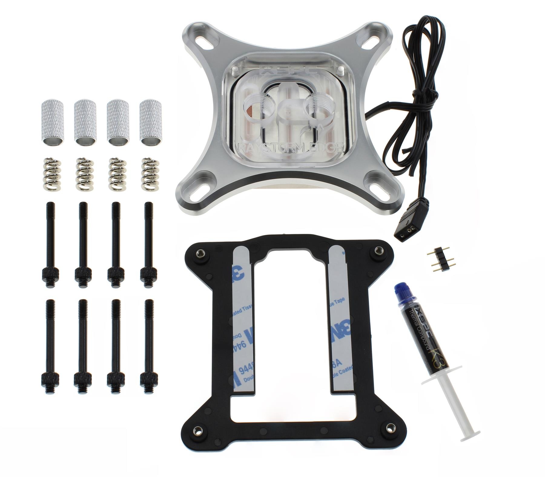 XSPC RayStorm EDGE aRGB CPU Waterblock INTEL - Silver