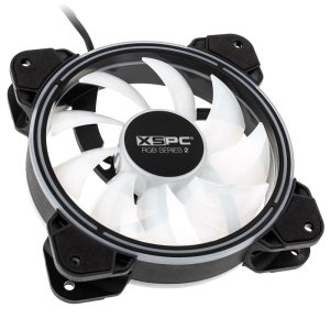 XSPC RGB Series 2, PWM 800-2200RPM 5V 3Pin aRGB 120mm Fan - 3 Pack