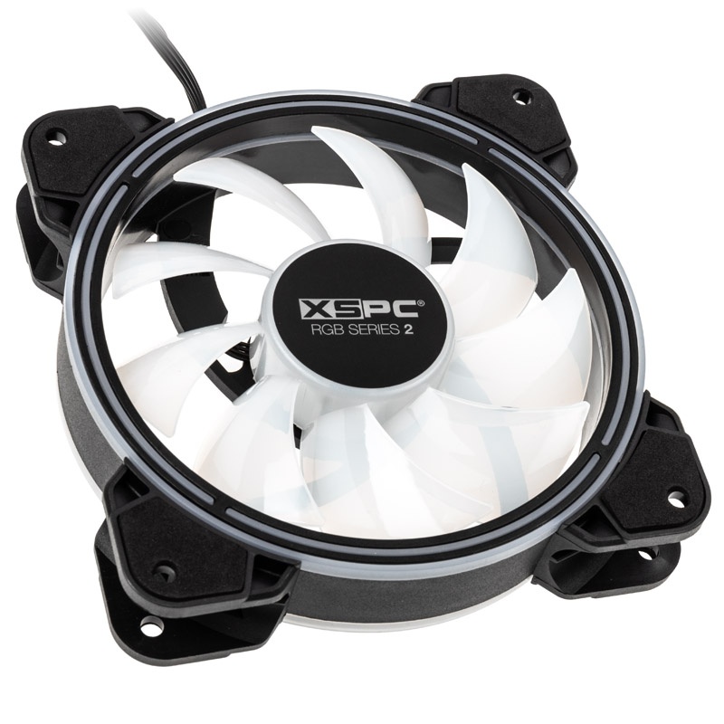 XSPC RGB Series 2, PWM 800-2200RPM 5V 3Pin aRGB 120mm Fan - 3 Pack