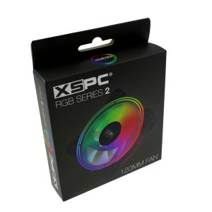 XSPC RGB Series 2, PWM 800-2200RPM 5V 3Pin aRGB 120mm Fan - 3 Pack