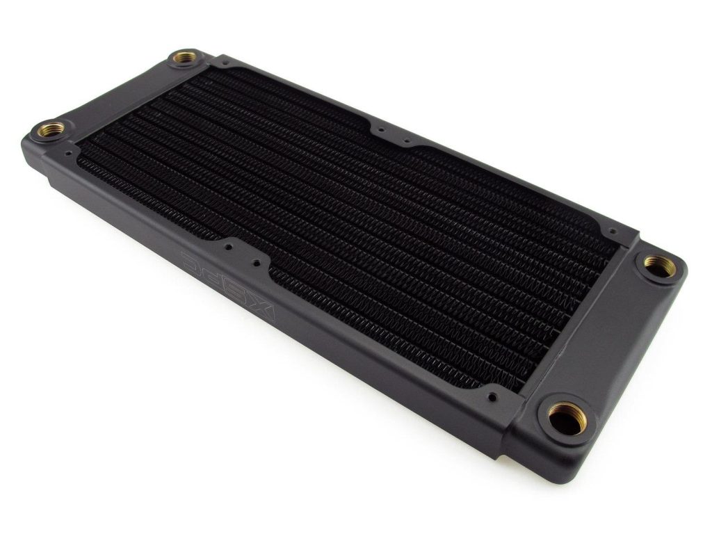 Ultra Cool Radiator XSPC TX240 Crossflow Ultrathin Radiator - Black - Watercooling UK
