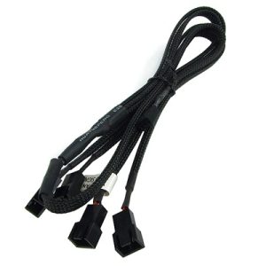 Y-Cable 3Pin Molex to 4x 3Pin Molex 60cm - black