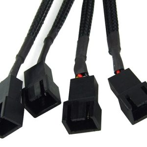 Y-Cable 3Pin Molex to 4x 3Pin Molex 60cm - black