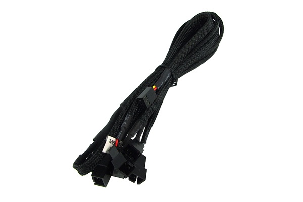 Y-Cable 3Pin Molex to 6x 3Pin Molex 60cm – black