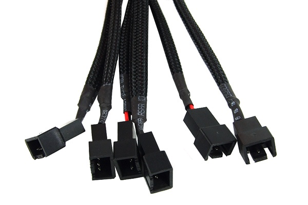 Y-Cable 3Pin Molex to 6x 3Pin Molex 60cm - black : image 3