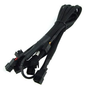 Y-Cable 3Pin Molex to 9x 3Pin Molex 60cm - black : image 1