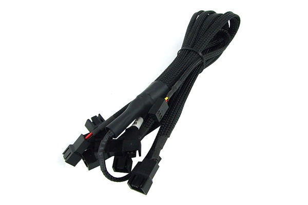 Y-Cable 3Pin Molex to 9x 3Pin Molex 60cm – black