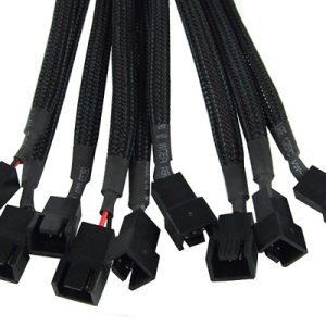 Y-Cable 3Pin Molex to 9x 3Pin Molex 60cm - black : image 2