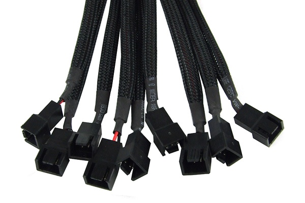 Y-Cable 3Pin Molex to 9x 3Pin Molex 60cm - black : image 2