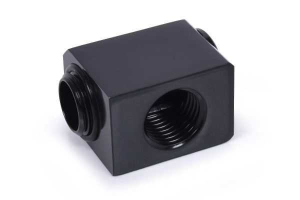 Alphacool Low Profile ES L-connector rotatable G1/4 AG auf G1/4 IG – Deep Black
