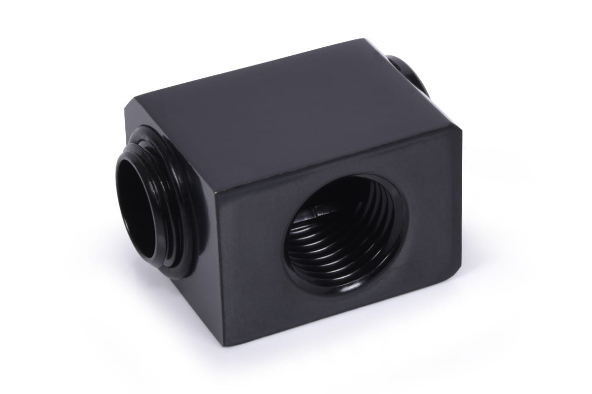 Alphacool Low Profile ES L-connector rotatable G1/4 AG auf G1/4 IG - Deep Black