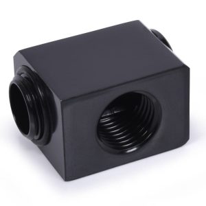 Alphacool Low Profile ES L-connector rotatable G1/4 AG auf G1/4 IG - Deep Black