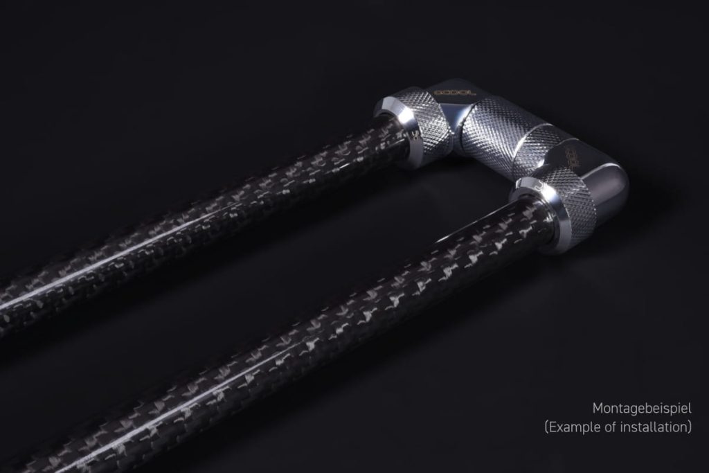 Alphacool Carbon HardTube 16mm 4x 80cm