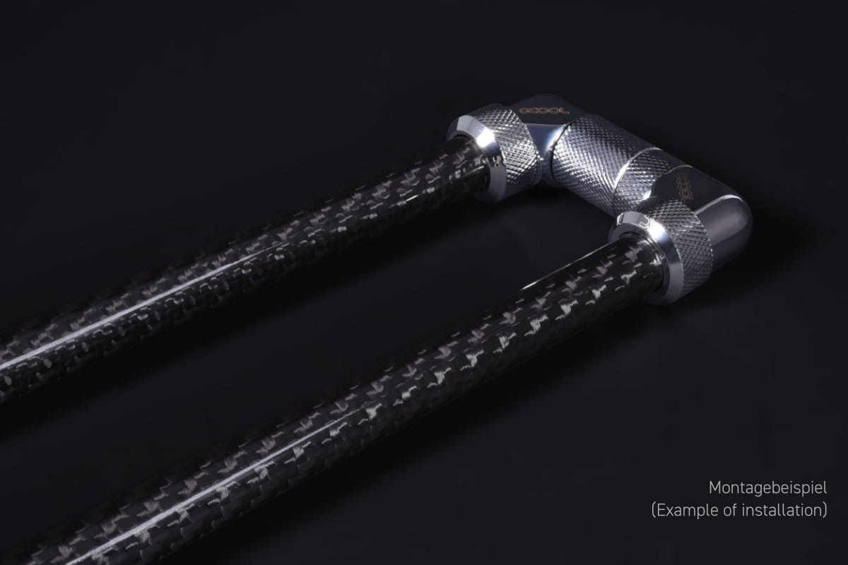 Alphacool Carbon HardTube 16mm 4x 80cm