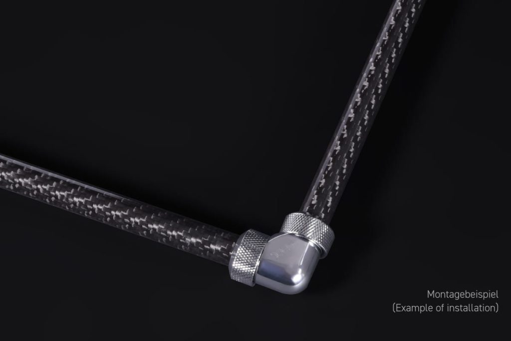 Alphacool Carbon HardTube 16mm 4x 80cm