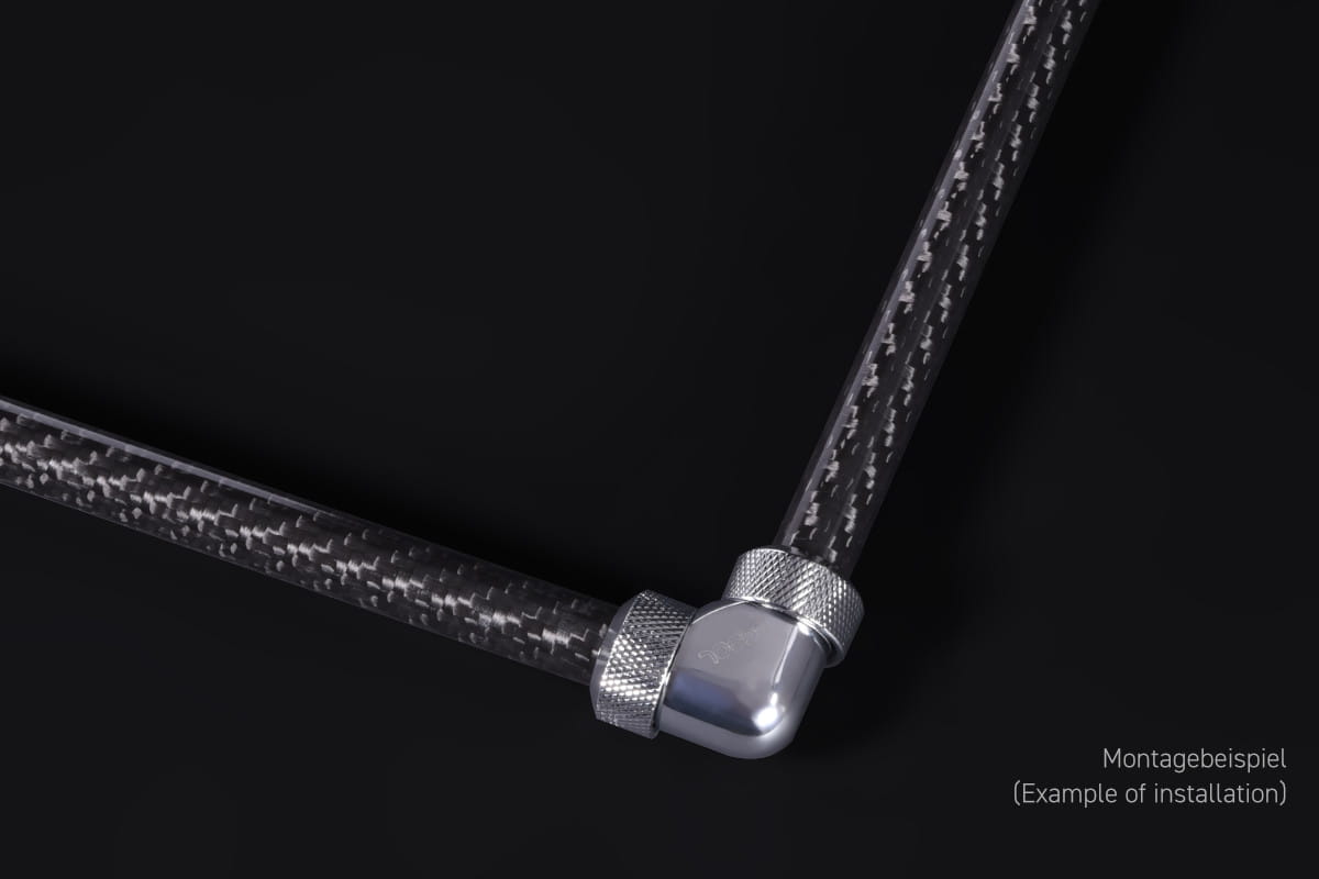 Alphacool Carbon HardTube 16mm 4x 80cm
