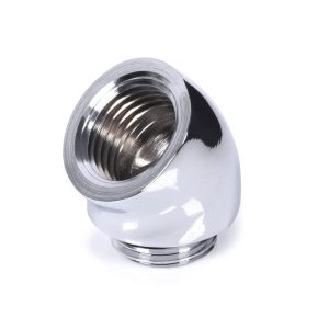 Alphacool icicle angled adapter 45 G1/4 OT to G1/4 IT - chrome