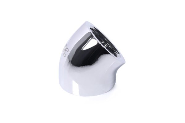 Alphacool Eiszpafen L-connector 45 G1/4 IT to G1/4 IT – chrome