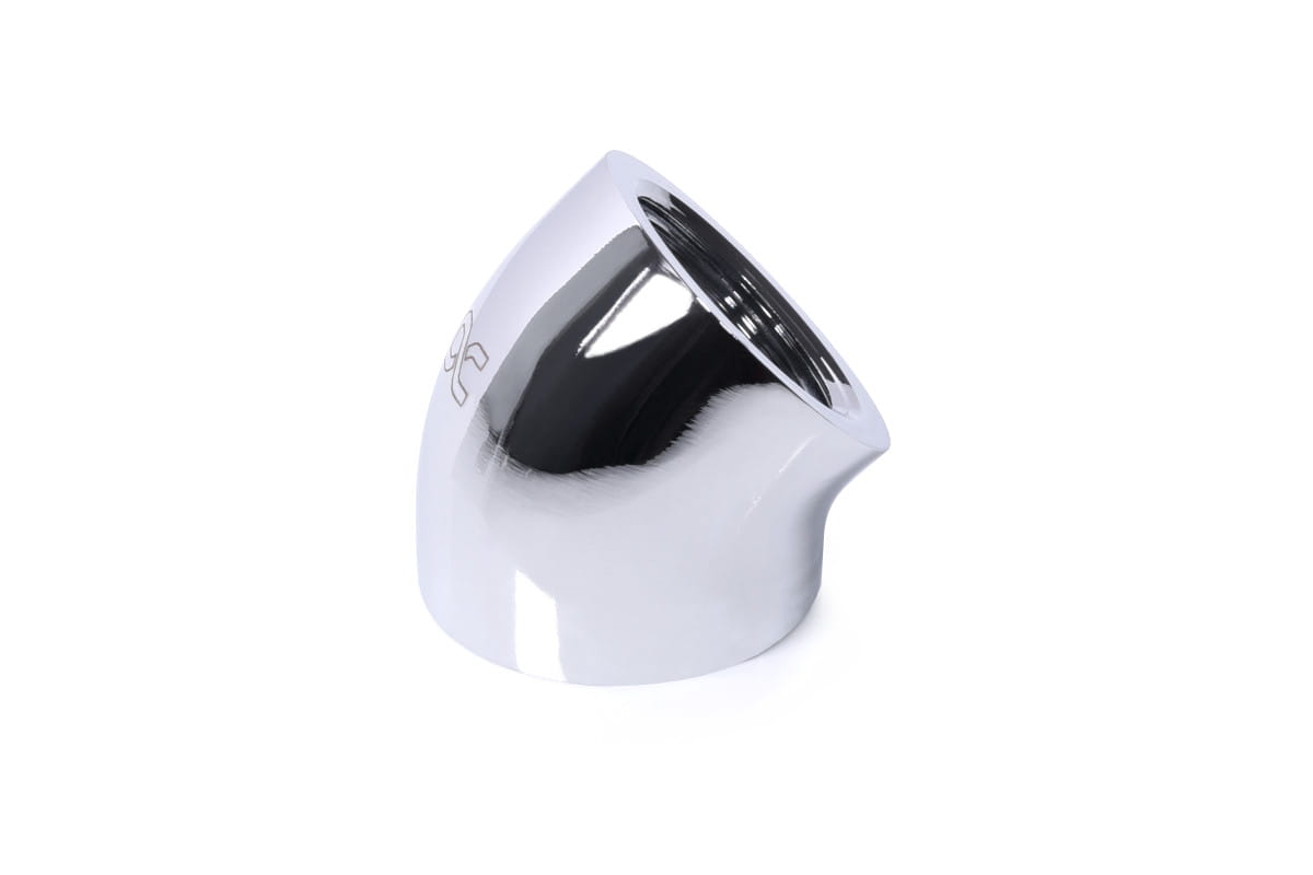 Alphacool Eiszpafen L-connector 45 G1/4 IT to G1/4 IT - chrome