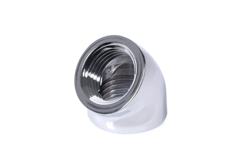 Alphacool Eiszpafen L-connector 45 G1/4 IT to G1/4 IT - chrome
