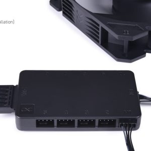 Alphacool Core 10x 4-Pin PWM splitter with SATA power connector