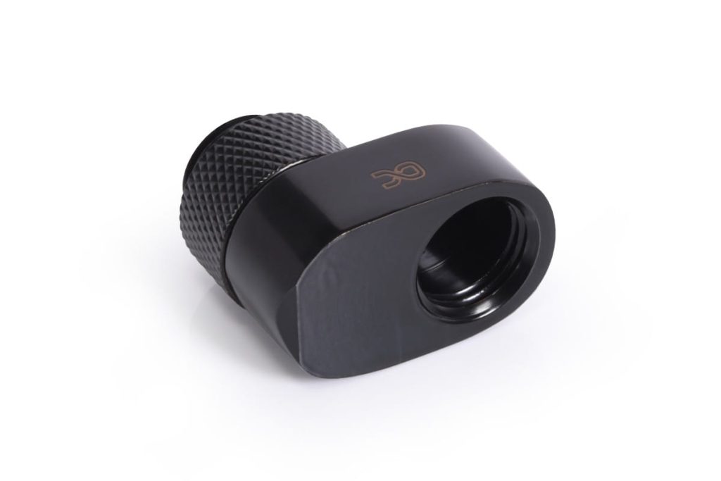 Alphacool Eiszapfen 16mm off set fitting rotatable G1/4 OT to G1/4 IT - black