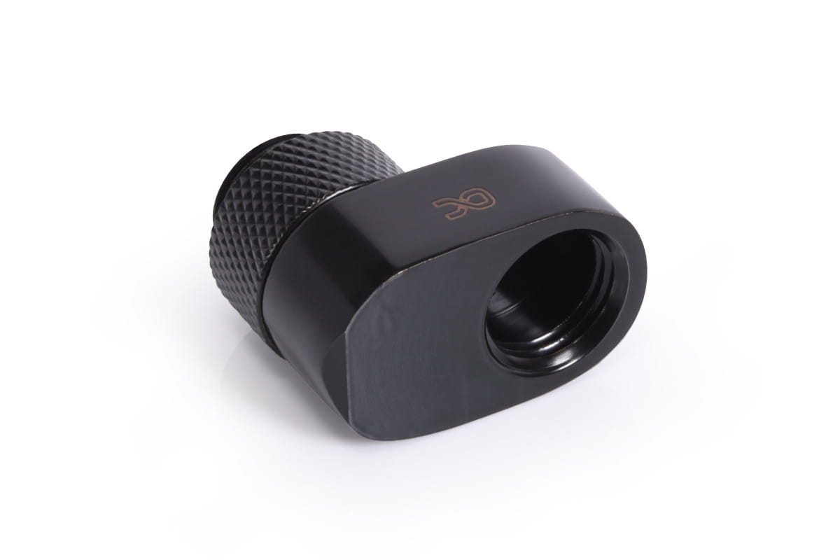 Alphacool Eiszapfen 16mm off set fitting rotatable G1/4 OT to G1/4 IT - black