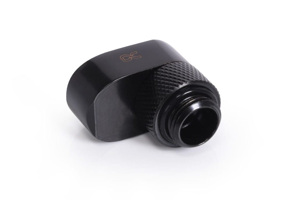 Alphacool Eiszapfen 16mm off set fitting rotatable G1/4 OT to G1/4 IT - black