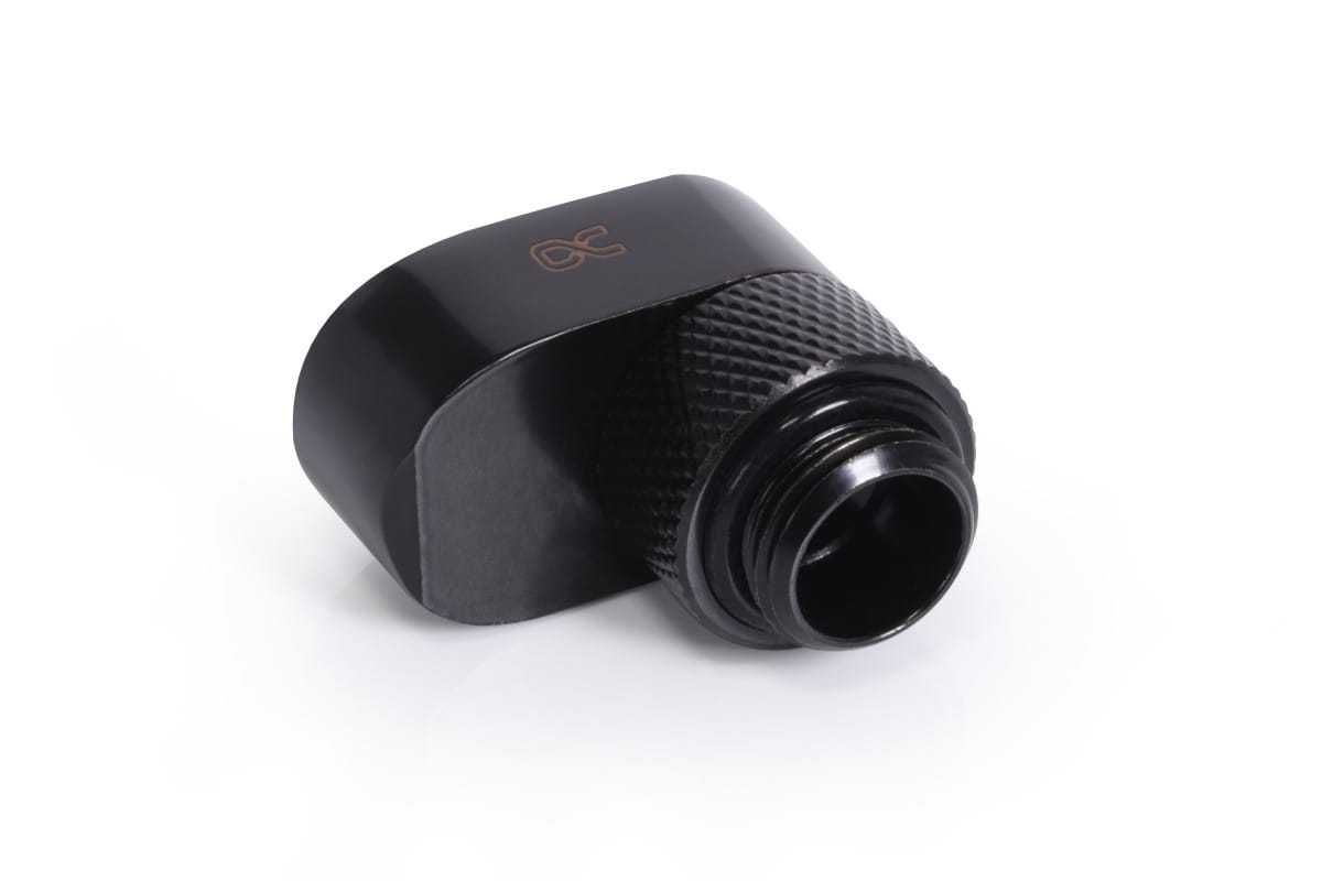 Alphacool Eiszapfen 16mm off set fitting rotatable G1/4 OT to G1/4 IT - black