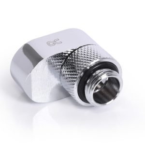 Alphacool Eiszapfen 16mm off set fitting rotatable G1/4 OT to G1/4 IT - chrome