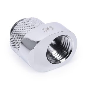 Alphacool Eiszapfen 8mm off set fitting rotatable G1/4 OT to G1/4 IT - chrome