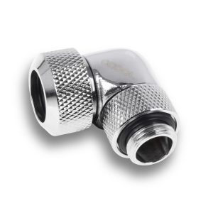 Alphacool Eiszapfen 13mm HardTube compression fitting 90degree rotary for hard tubes - 4pcs Set Chrome