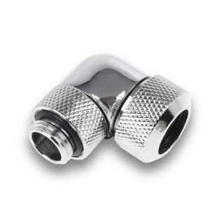 Alphacool Eiszapfen 13mm HardTube compression fitting 90degree rotary for hard tubes - 4pcs Set Chrome