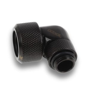 Alphacool Eiszapfen 16mm HardTube compression fitting 90 rotary G1/4 for Acryl/Brass tubes - 4pcs Set - Black : image 2