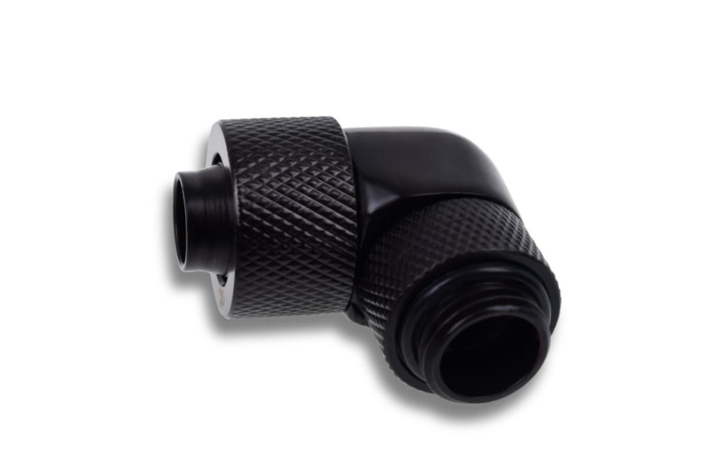 Alphacool Icicle 13/10mm compression fitting 90 rotatable G1/4 - 4pcs Set Deep Black : image 3