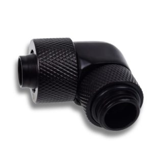 Alphacool Icicle 13/10mm compression fitting 90 rotatable G1/4 - 4pcs Set Deep Black : image 3