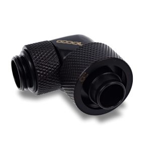 Alphacool Icicle 16/10mm compression fitting 90 rotatable G1/4 - 4pcs Set Deep Black