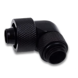 Alphacool Icicle 16/10mm compression fitting 90 rotatable G1/4 - 4pcs Set Deep Black
