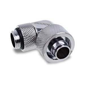 Alphacool Icicle 16/10mm compression fitting 90 rotatable G1/4 - 4pcs Set Chrome