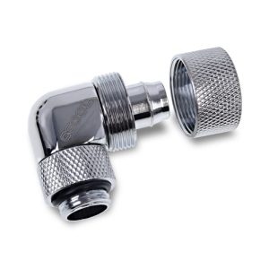 Alphacool Icicle 16/10mm compression fitting 90 rotatable G1/4 - 4pcs Set Chrome