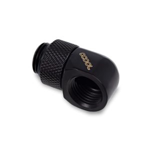 Alphacool Icicle L-connector rotatable G1/4 AG to G1/4 IG - 4pcs Set Deep Black : image 2