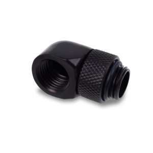 Alphacool Icicle L-connector rotatable G1/4 AG to G1/4 IG - 4pcs Set Deep Black : image 3