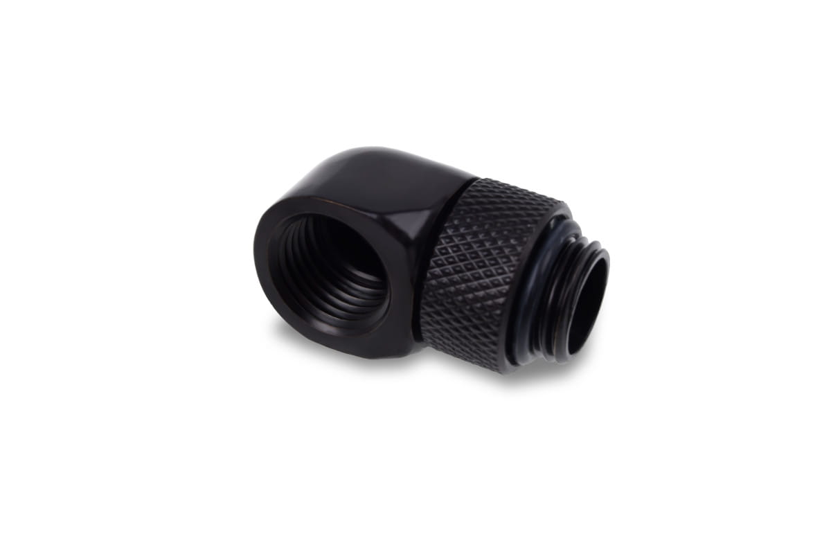 Alphacool Icicle L-connector rotatable G1/4 AG to G1/4 IG - 4pcs Set Deep Black : image 3