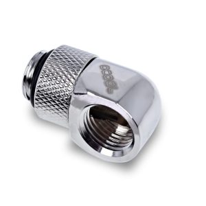 Alphacool Eiszapfen L-connector rotatable G1/4 AG to G1/4 IG - 4pcs Set Chrome