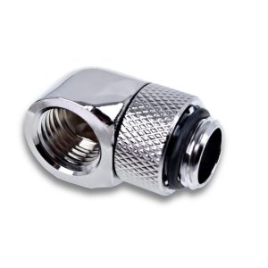 Alphacool Eiszapfen L-connector rotatable G1/4 AG to G1/4 IG - 4pcs Set Chrome
