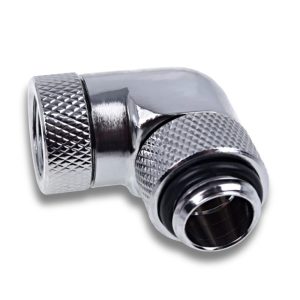Alphacool Icicle angled adapter 90 rotatable G1/4 AG to G1/4 IG - 4pcs Set Chrome